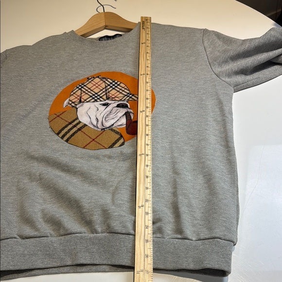 Simons - Gray Graphic Crewneck Sweatshirt Large - Picture 7 of 8